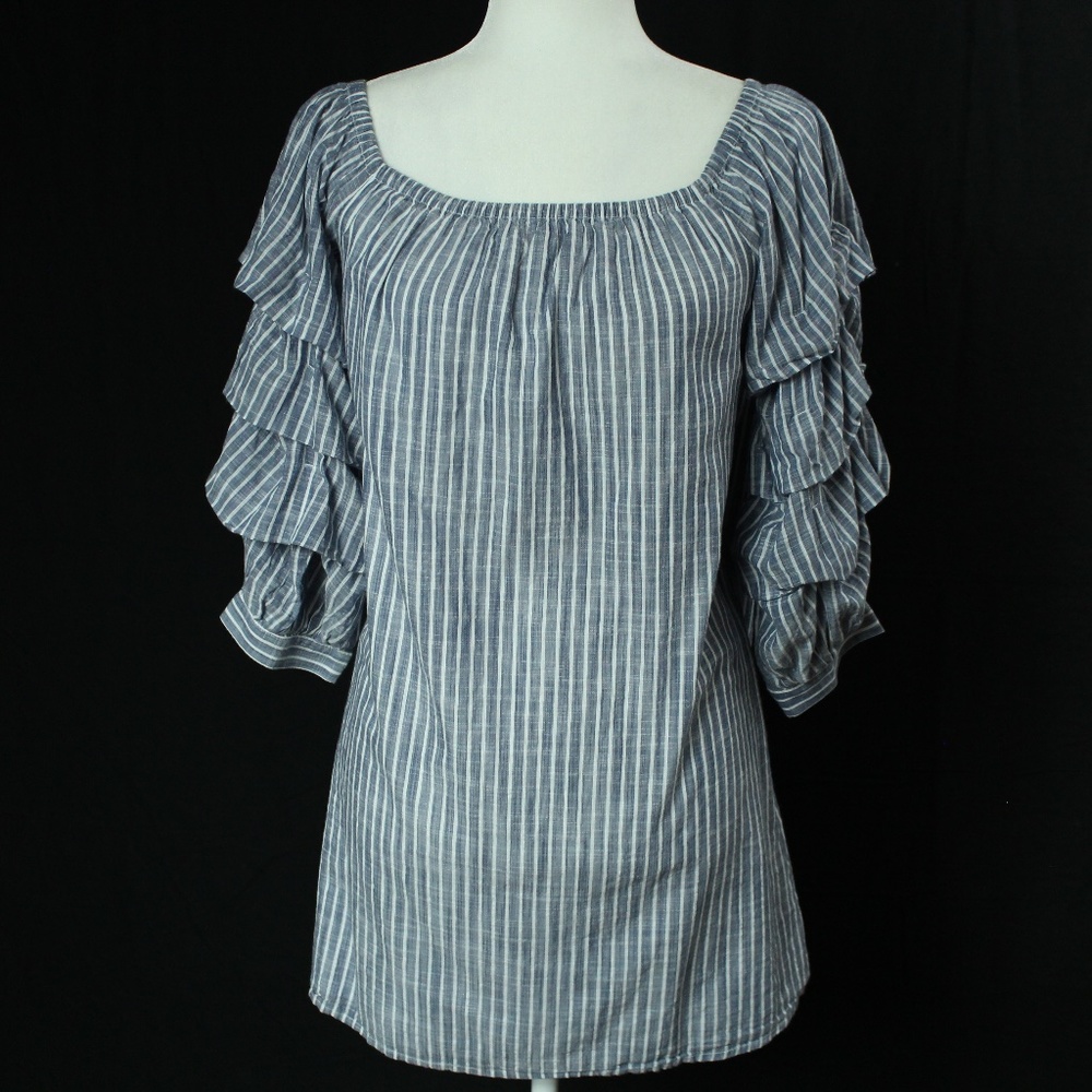 AE | Blue & White Stripped Dress | Sz M - Picture 1 of 13